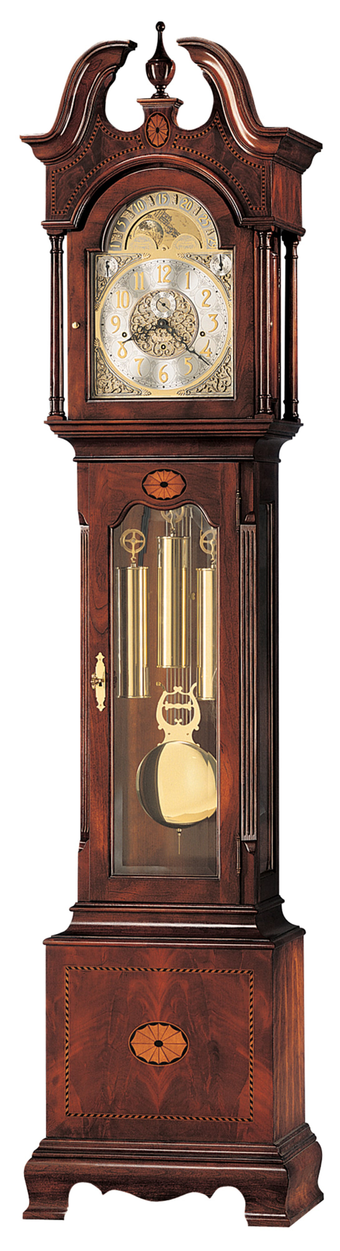 Amazon.com: Howard Miller Handy Wall Clock II 549-443 – Windsor Cherry  Finish, Vintage Home Décor, Polished Brass-Finished Pendulum, Quartz  Dual-Chime 